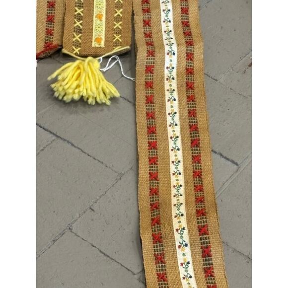 Vintage Hanging Fabric Handmade Yard Stick Ruler Holders Set of 6 - Picture 10 of 16